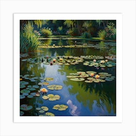 Default Water Lily Pond Claude Monet Art 3 Art Print