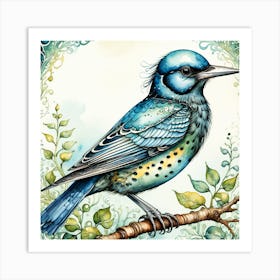 Blue Bird Art Print