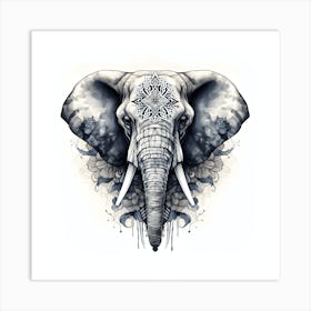 Elephant Series Artjuice By Csaba Fikker 007 Art Print