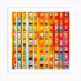 Colorful Apartment Building Art Print