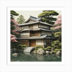 Japanese House Art Print 6 Art Print