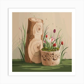 Tulips In A Pot 2 Art Print