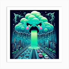 Angry Cloud Art Print