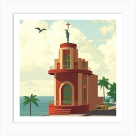 Church On The Beach Art Print