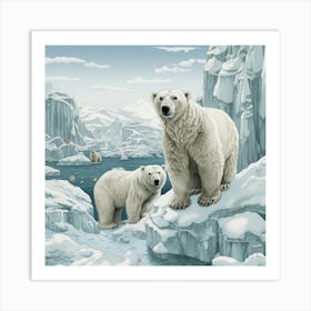 Polar Bears Art Print