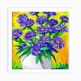 Aster Flowers 18 Art Print