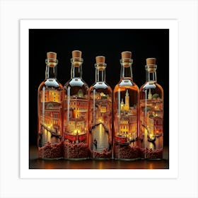 Venice In Bottles 8 Art Print