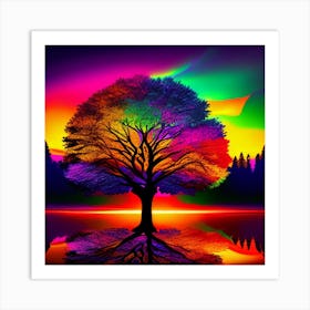 Rainbow Tree 1 Art Print