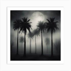  A Surreal Forest Black Palm Trees Art Prints Art Print