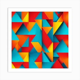 Abstract Triangles 5 Art Print