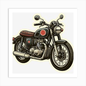 Yamaha Cafe Racer Art Print