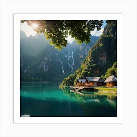 Lake In The Mountains 6 Art Print