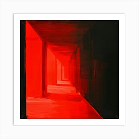 Red Corridor Art Print