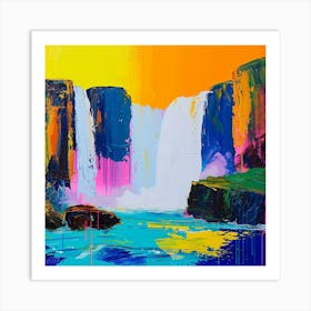 Abstract Travel Collection Iguazu Falls Argentina Brazil 1 Art Print