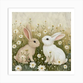 Bunnies Fairycore Painting 5 Art Print