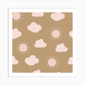 Gender neutral nursery pattern Art Print