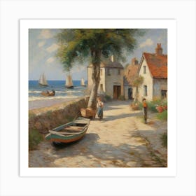 seaside village 3 Art Print