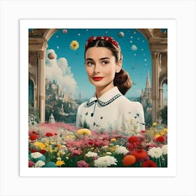 Audrey In Bloom Art Print