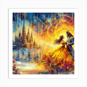 A Beauty And A Beast Dance 11 Art Print