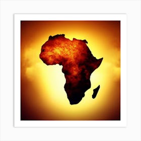 Africa In Flames Stock Photo Art Print