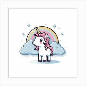 Unicorn In The Sky 2 Art Print