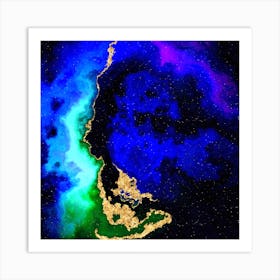 100 Nebulas in Space with Stars Abstract n.048 Art Print