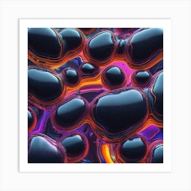 Abstract Bubbles rocks Art Print