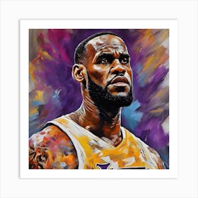 LeBron James Artwork Figure Art Print