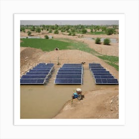 Solar Panels In A Field 1 Art Print