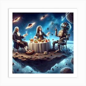 Celestial tea party Art Print