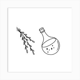 Magic Potion and Herbs Art Print