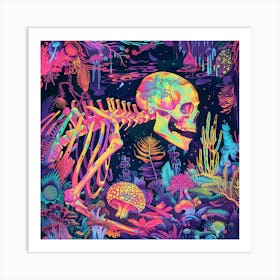 Psychedelic Skeleton 2 Art Print