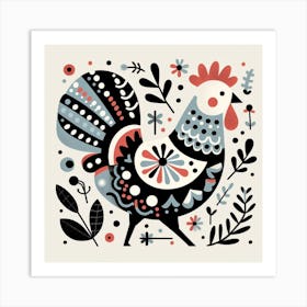 Scandinavian style, Chicken 2 Art Print