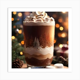 Christmas Latte Art Print