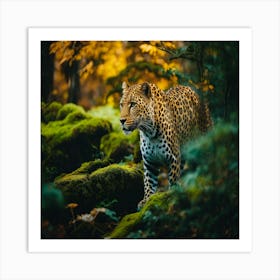 Leopard In The Forest 2 Art Print