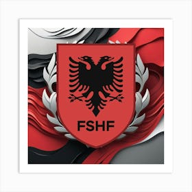 Albania National Football Team Logo Wall Art Art Print