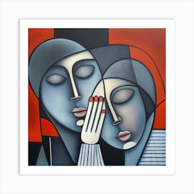 Two Lovers Art Print