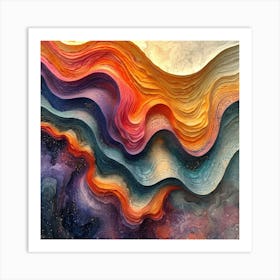 Abstract Wave Painting Art Print