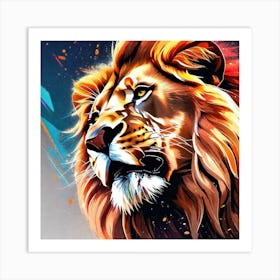 Lion Painting 83 Art Print