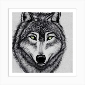 Wolf Head Art Print