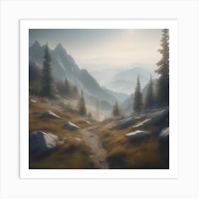 Path In The Mountains Art Print