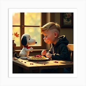 Snoopy And Peanuts 1 Art Print