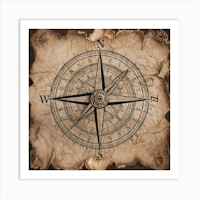 Detailed Compass Art Print