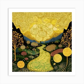 Golden River Art Print