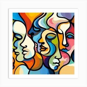 Portrait Of A Group Of People Art Print