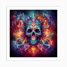 Psychedelic Skull 7 Art Print