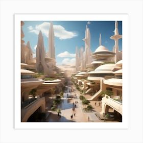 Futuristic City 249 Art Print