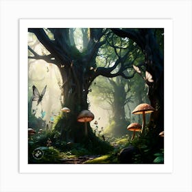 Mushroom Forest 1 Art Print