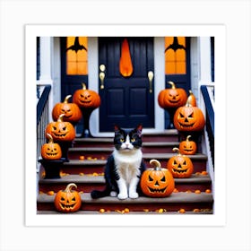 Halloween Cat 5 Art Print