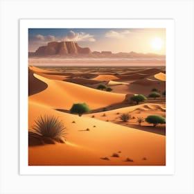 Sahara Desert Landscape 12 Art Print